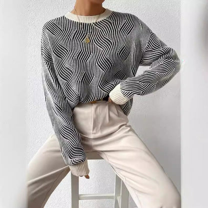 Ellen™️ l Langärmeliger Strickpulli